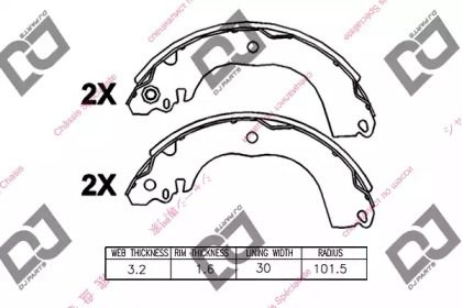 Комлект тормозных накладок DJ PARTS BS1130